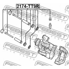 Ремкомплект суппорта тормозного заднего (на одну сторону) Febest 2174TT9R