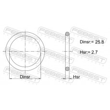 Кольцо уплотнительное масляного радиатора 25.8x2.7 Febest 23400016