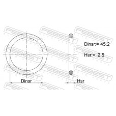 Кольцо уплотнительное топливного насоса 45.2x2.5 Febest 23400019