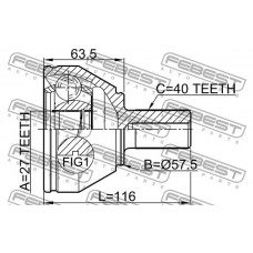 Шрус наружный 27x57.3x40 Febest 2910FLIIF
