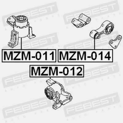 Подушка двигателя (гидравлическая) Febest MZM011