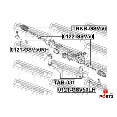 Пыльник рулевой рейки Febest TRKBGSV50