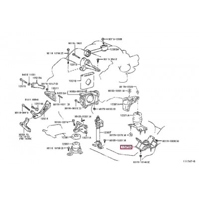 Опора двигателя Febi 09153