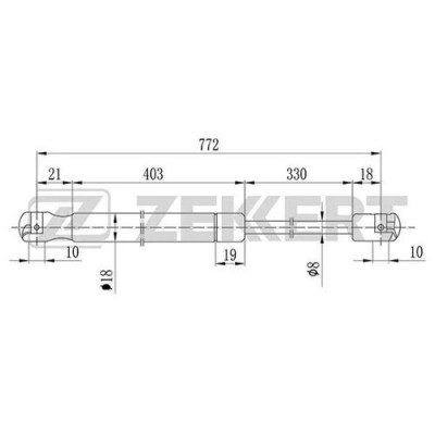 Амортизатор крышки багажника Fenox A908087