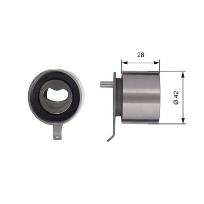 Ролик натяжной ремня ГРМ Gates T41267