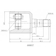 ШРУС внутренний к-т HAFT GI0106