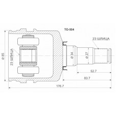 ШРУС внутренний к-т HAFT GI0115