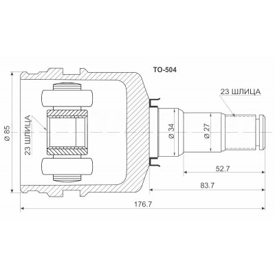 ШРУС внутренний к-т HAFT GI0115