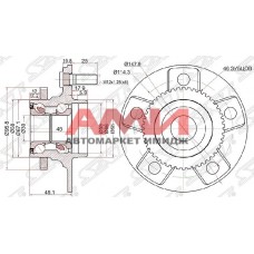 Ступица колеса | зад прав/лев | ILJIN IJ142007