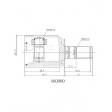 ШРУС внешний 2826 ABS 44 INKO 319014A