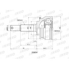 ШРУС внешний 2322 INKO 320034