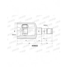 ШРУС внутренний3429 ABS INKO 409002