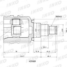 ШРУС внутренний 2323 INKO 429009