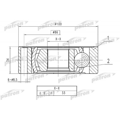 ШРУС внутренний 33 INKO 431069