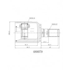 ШРУС внутренний 34/22 | перед лев | INKO 480024