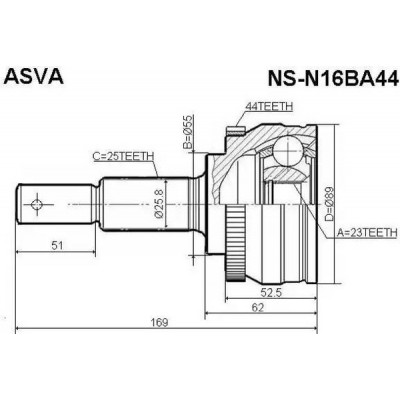 ШРУС внешний, приводной вал Japanparts GI1015