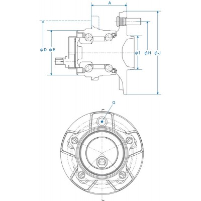 Ступица колеса Japanparts KK22089