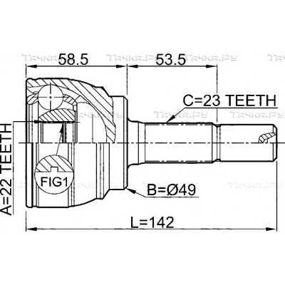ШРУС JIKIU JC22036