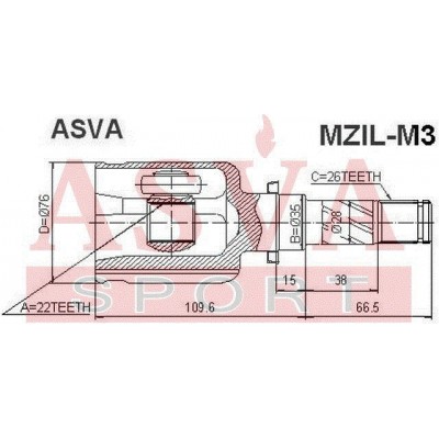 ШРУС внутренний JIKIU JC25033