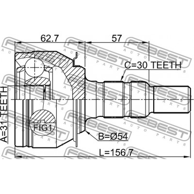 ШРУС внутренний JIKIU JC25063