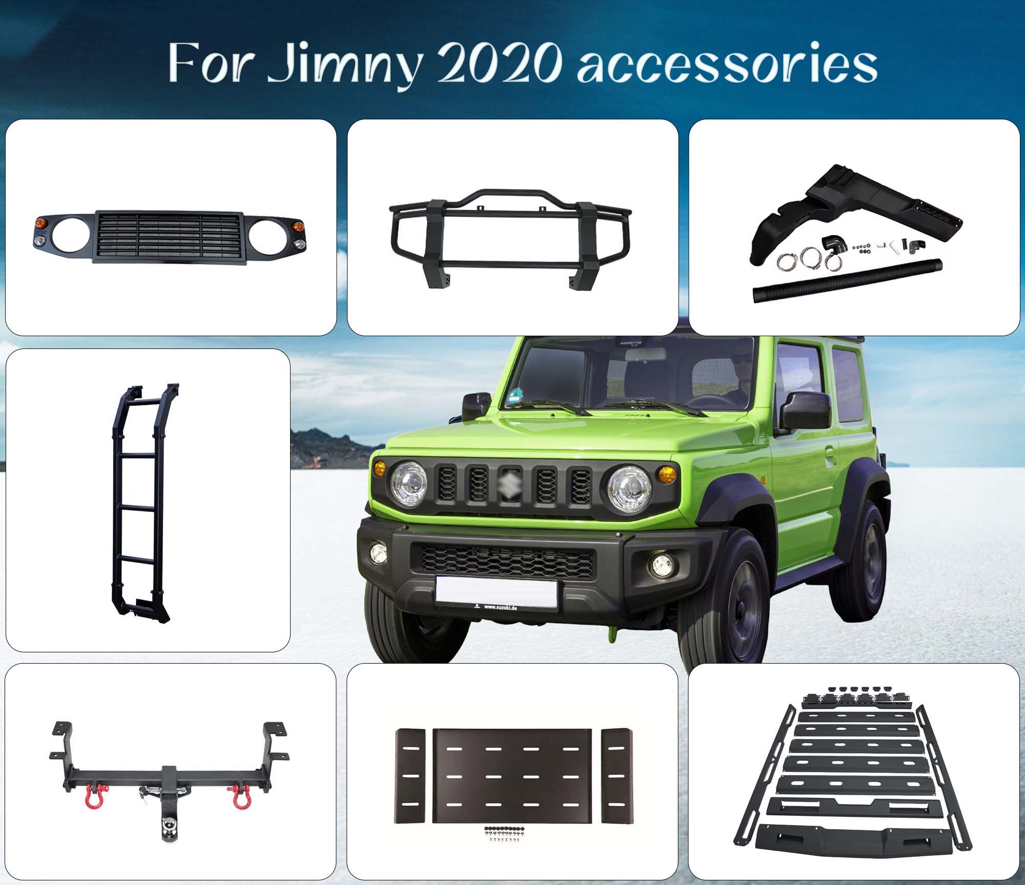 Стильный Черный Передний Бампер для Suzuki Jimny из Стали