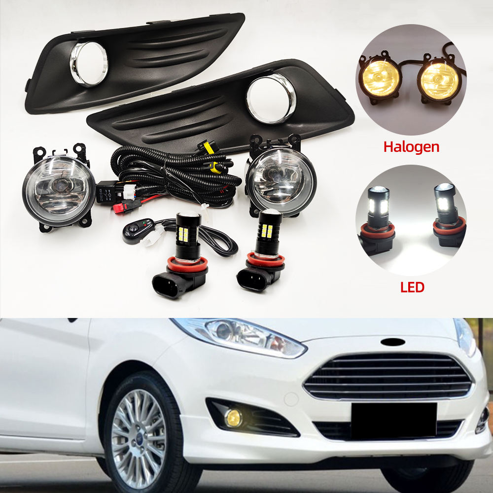 Противотуманная Фара Ford Fiesta Белого Цвета с Светодиодами