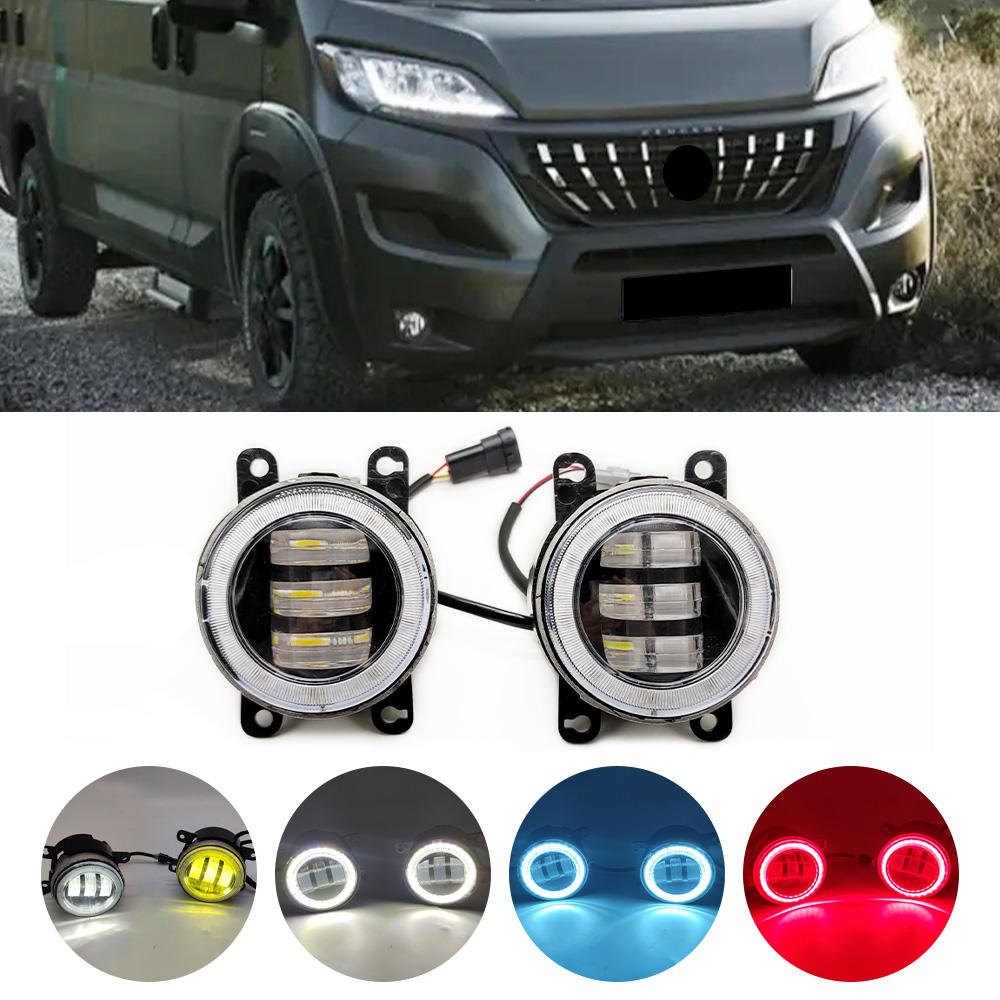 Противотуманные Фары Angel Eye для Peugeot Boxer - Белый Цвет, Светодиодные, Drl