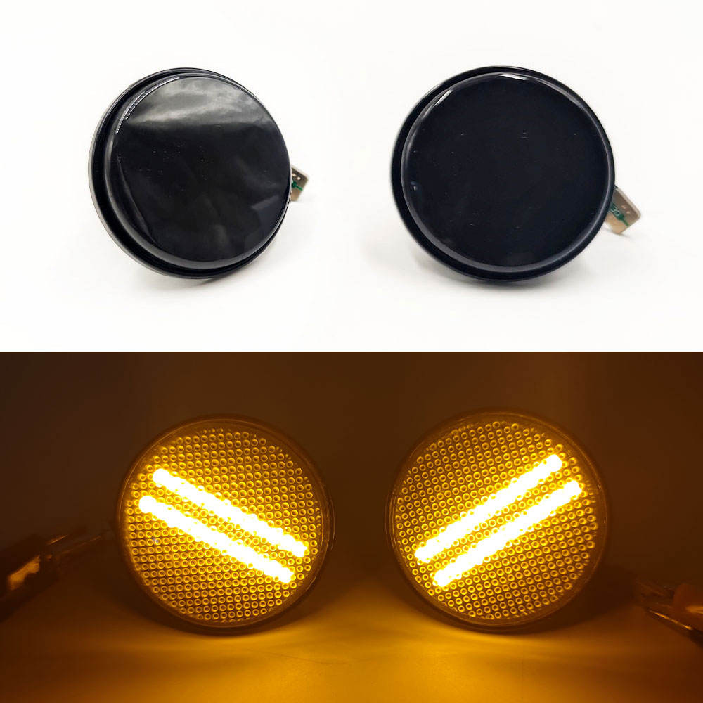 Поворотник Mazda Mx-5 Светодиодный Фонарь-повторитель, Abs-пластик, Цветной (Черная крышка динамического сигнала модели B)