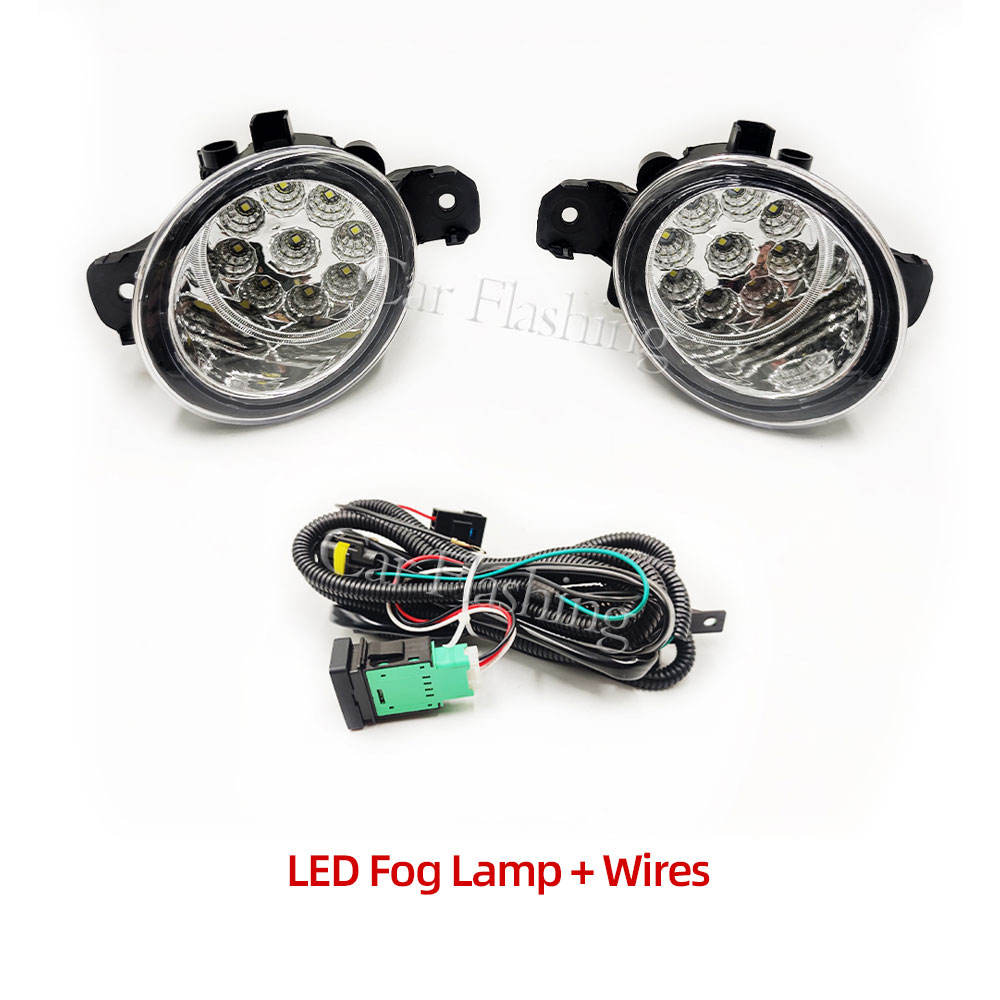 Противотуманные Фары для Nissan Micra Белого Цвета из Пк и Пластика (Светодиод и провода)