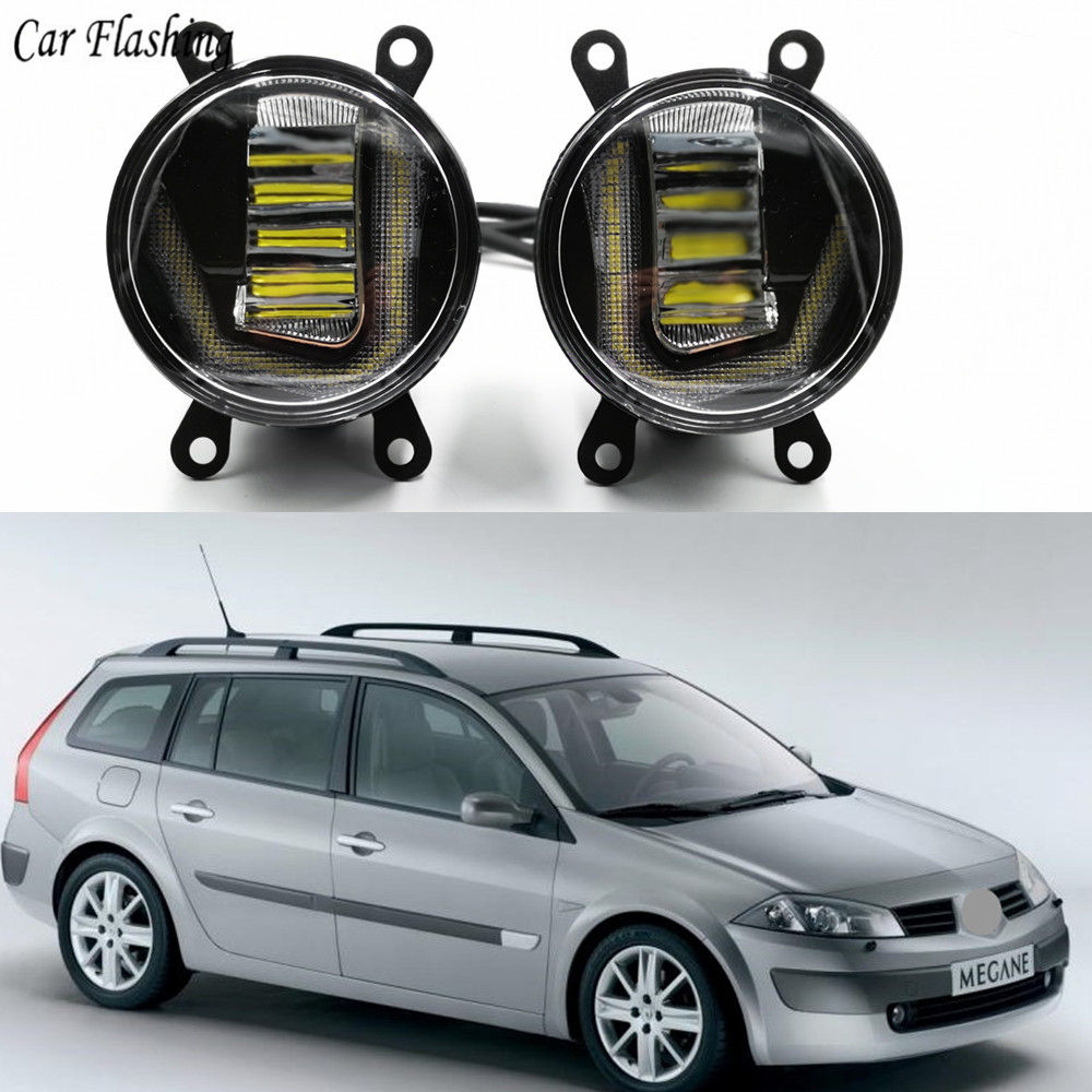 Светодиодные Дневные Ходовые Огни для Renault Megane 2 - Белый Абс + Светодиод
