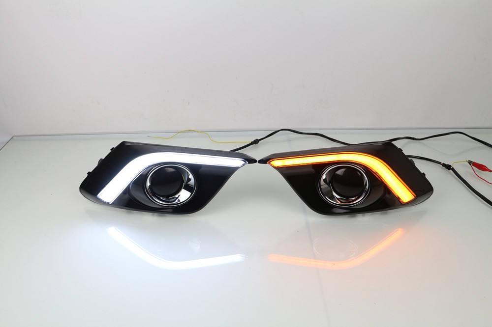 Светодиодные Дневные Ходовые Огни Drl Mazda 3 Axela Белого Цвета (Белый и желтый)