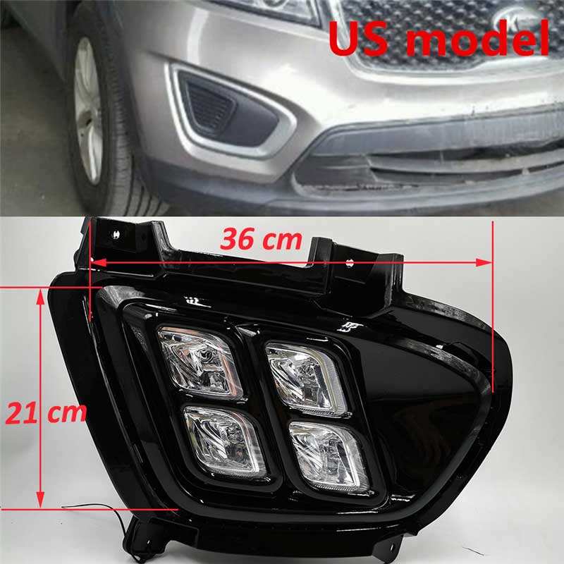 Светодиодные Дневные Ходовые Огни для Kia Sorento: Белый Абс + Светодиод (Модель США)