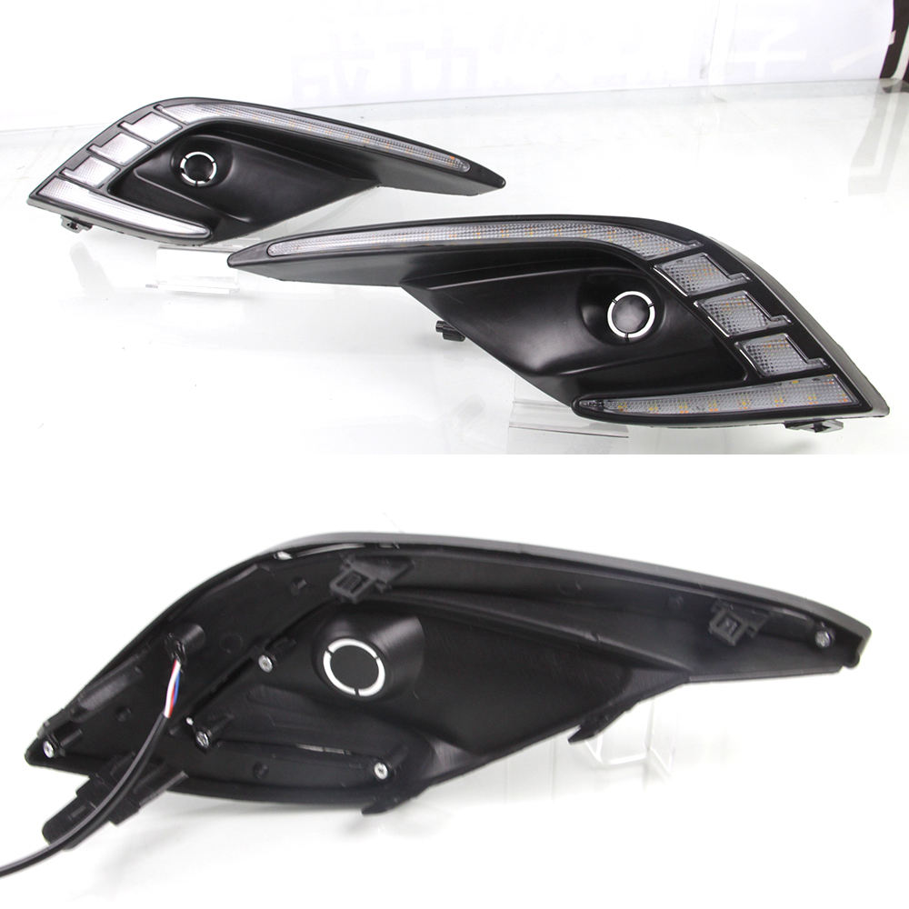 Дневные Ходовые Огни Mazda Atenza 6, Светодиодные Белые с Желтыми Указателями