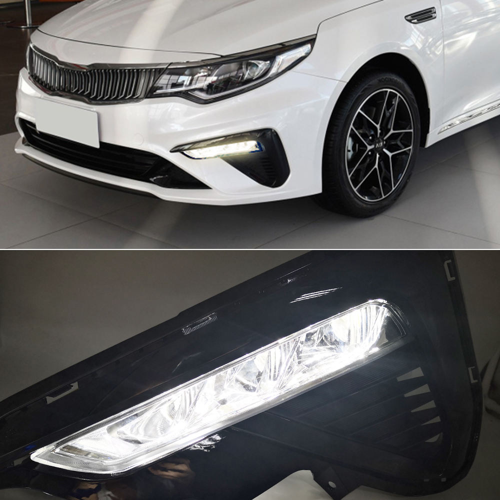 Светодиодные Дневные Ходовые Огни для Kia Optima K5, Белый Цвет, Абс + Светодиод