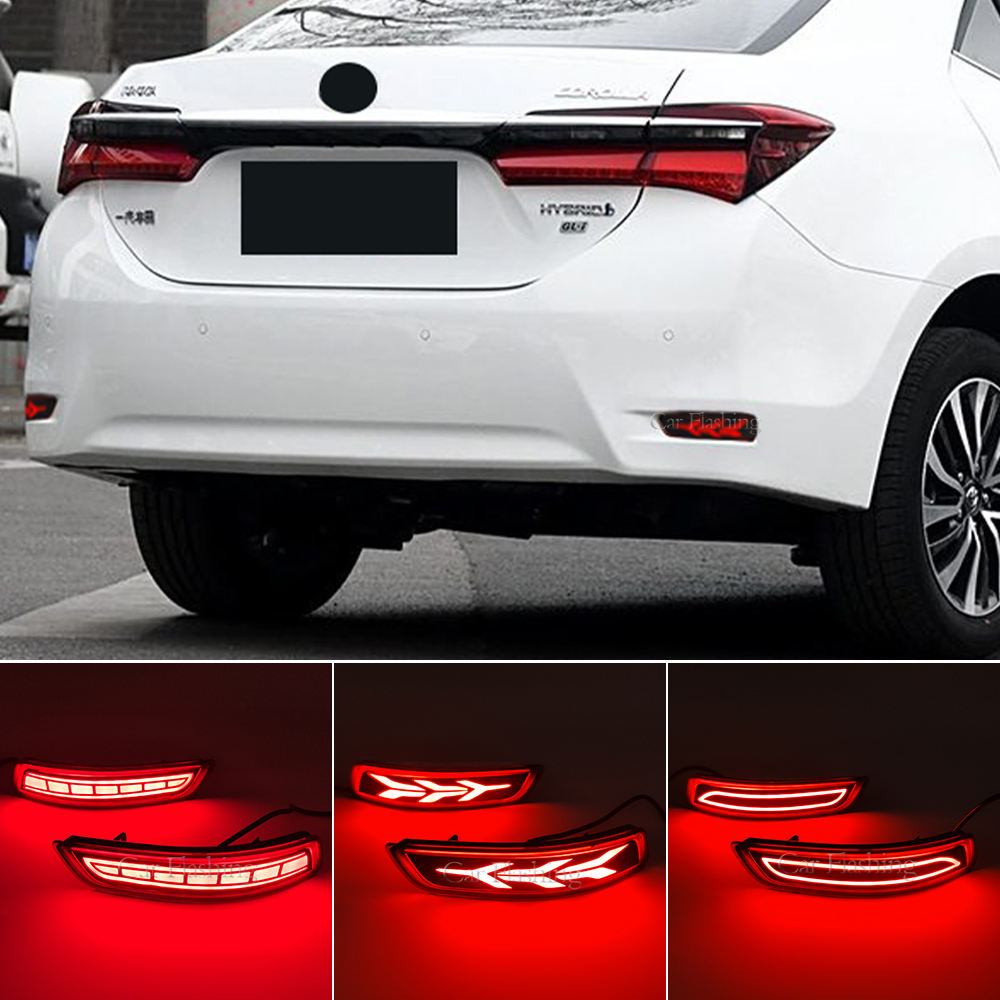 Светодиодный Отражатель Заднего Бампера для Toyota Corolla Altis и Lexus Gs250/es250, Красный, Abs + Светодиод