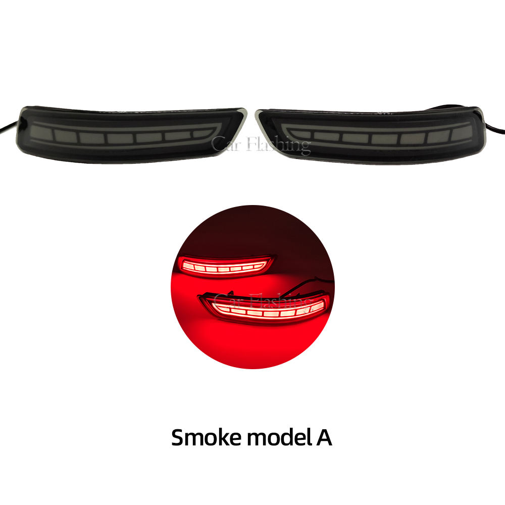 Светодиодный Отражатель Заднего Бампера для Toyota Corolla Altis и Lexus Gs250/es250, Красный, Abs + Светодиод (Дымовая Модель A)