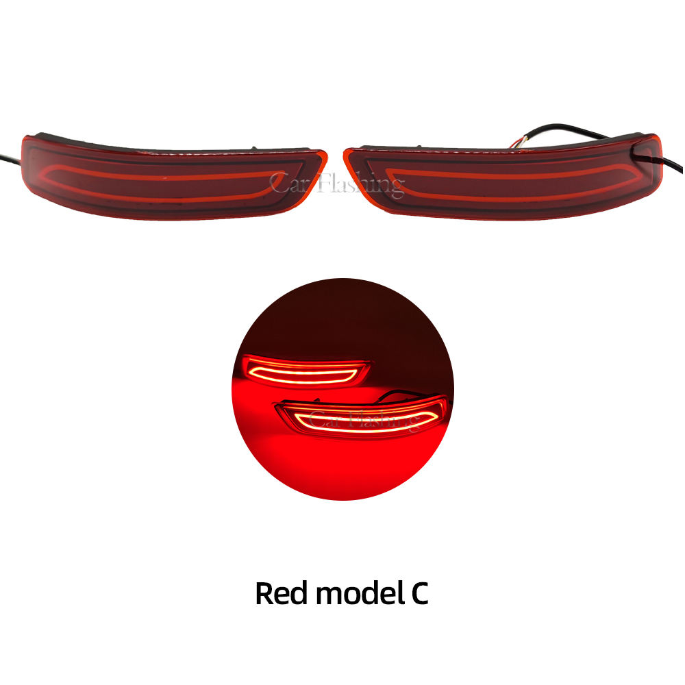 Светодиодный Отражатель Заднего Бампера для Toyota Corolla Altis и Lexus Gs250/es250, Красный, Abs + Светодиод (Красная Модель C)