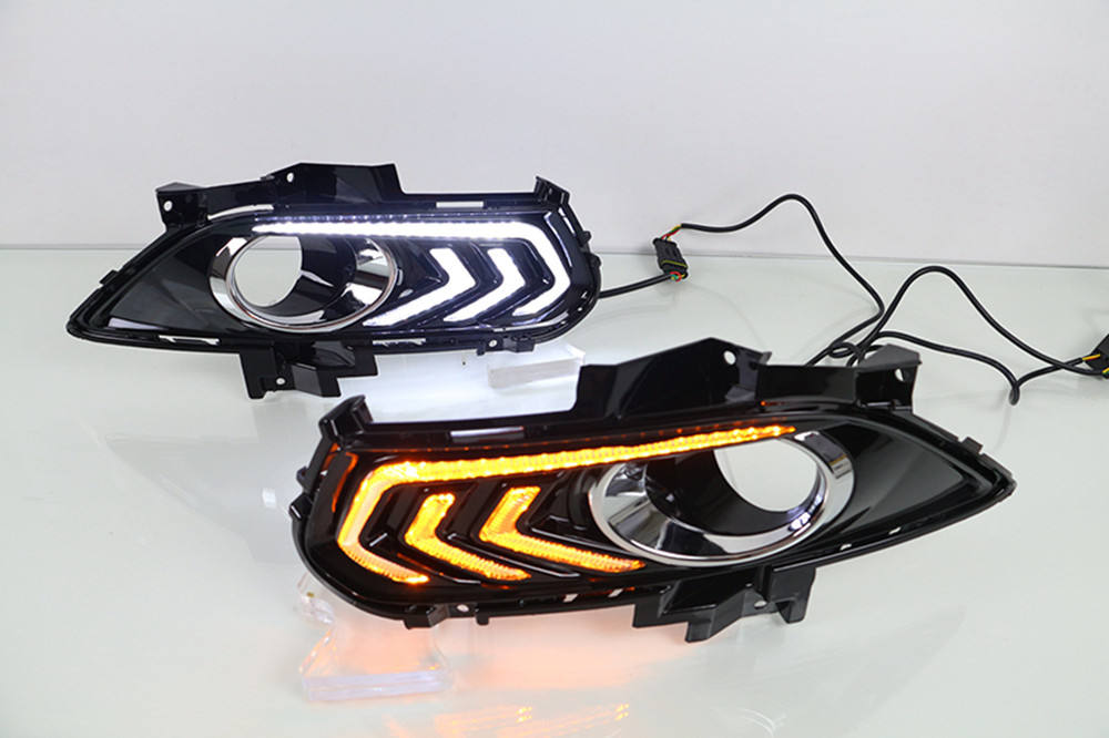 Дневные Ходовые Огни Ford Fusion Mondeo Белого Цвета из Абс Со Светодиодами (Белый и желтый)