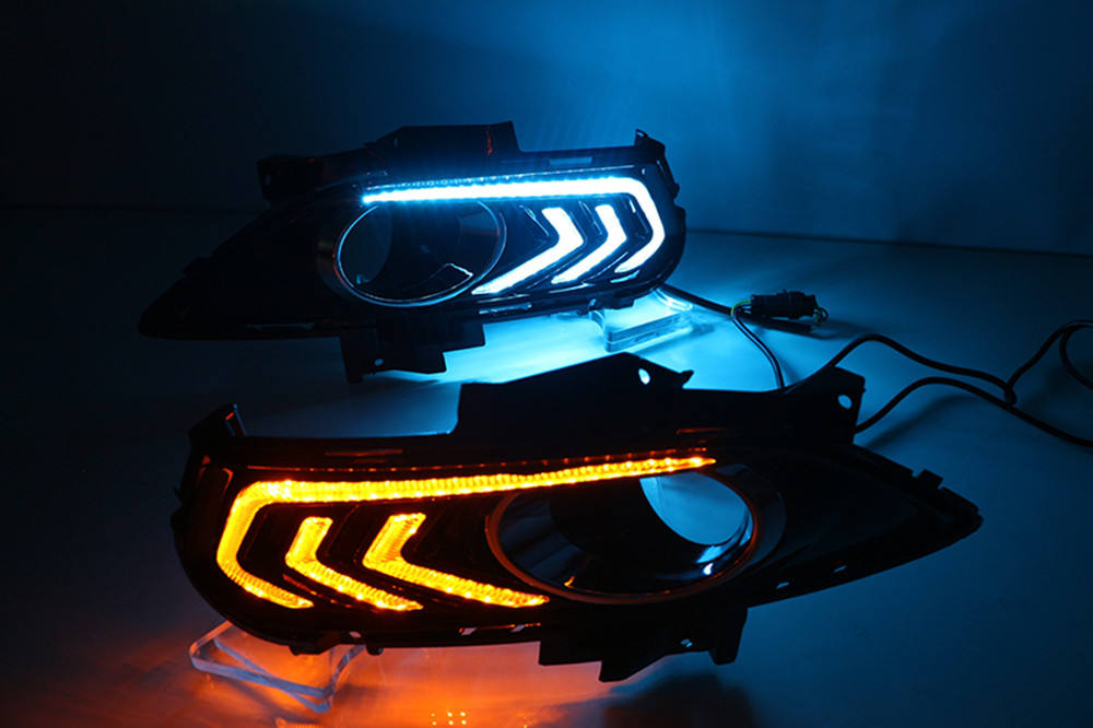 Дневные ходовые огни Ford Fusion Mondeo ABS белые с LED до 2020 года выпуска