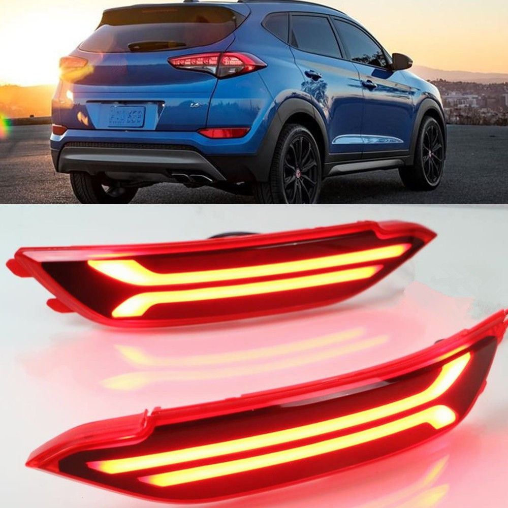 Задняя Противотуманная Фара Hyundai Tucson Красного Цвета с Led-отражателем