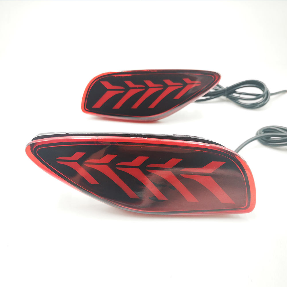Светодиодный Отражатель Заднего Фонаря для Kia Seltos, Красный Абс+светодиод (3 функции)