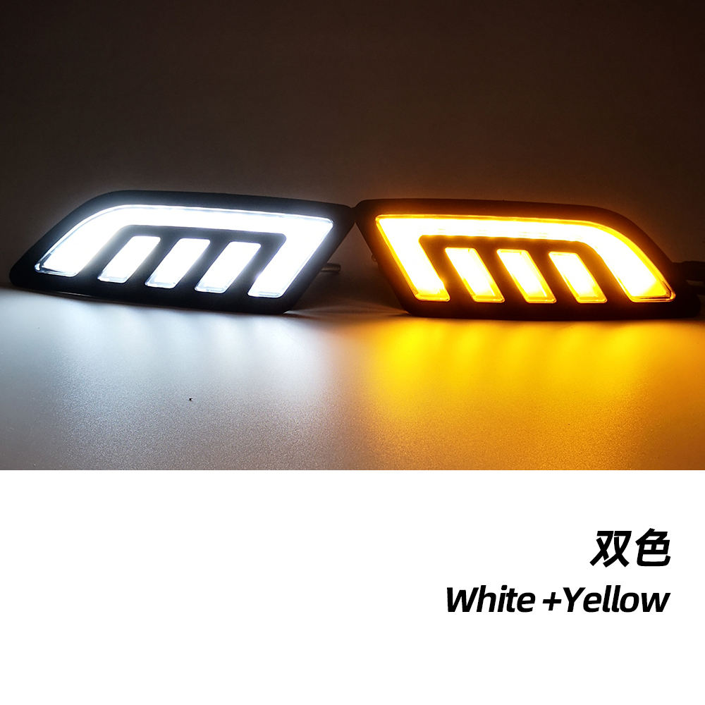 Светодиодные Дневные Ходовые Огни Drl для Nissan Navara Np300 Белого Цвета (Белый и желтый)