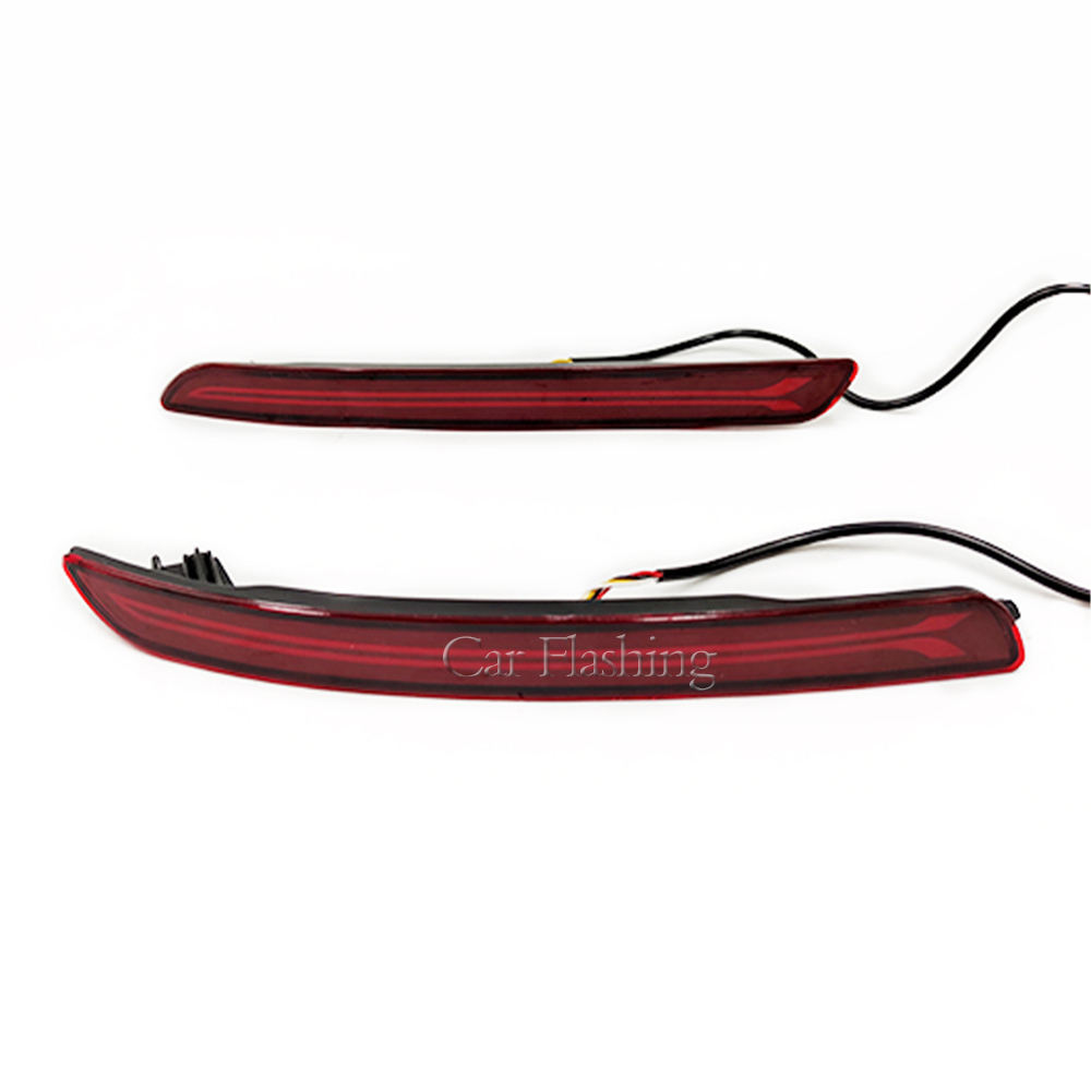 Светодиодный Отражатель для Kia Rio Sedan, Красный, Абс + Светодиод (3 функции)