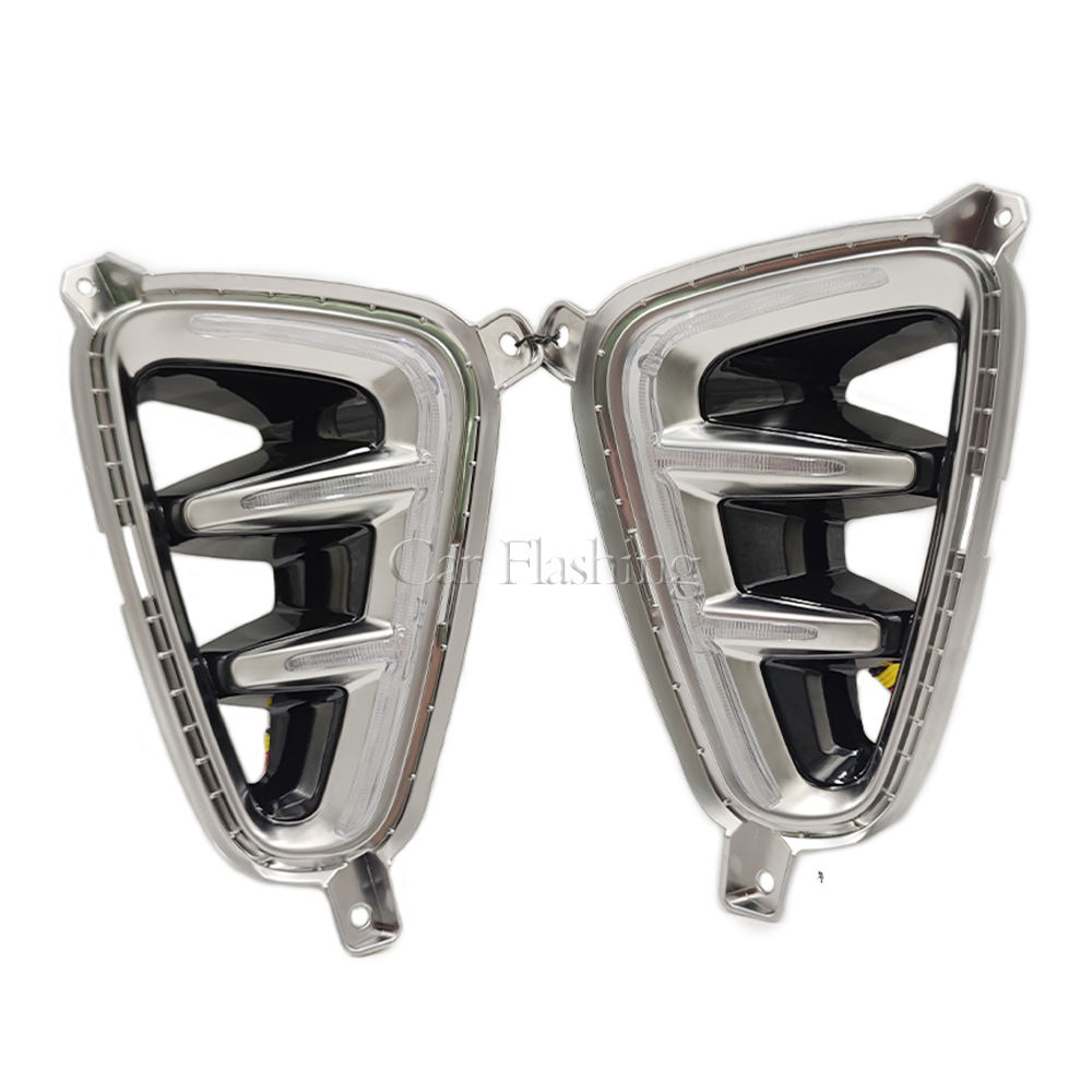 Светодиодные Дневные Огни для Kia Optima K5, Белый, Абс + Светодиод (Белый и желтый)