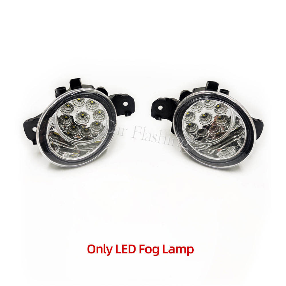 Противотуманные Фары Nissan Qashqai Белого Цвета из Пк+пластика (Светодиодная лампа)