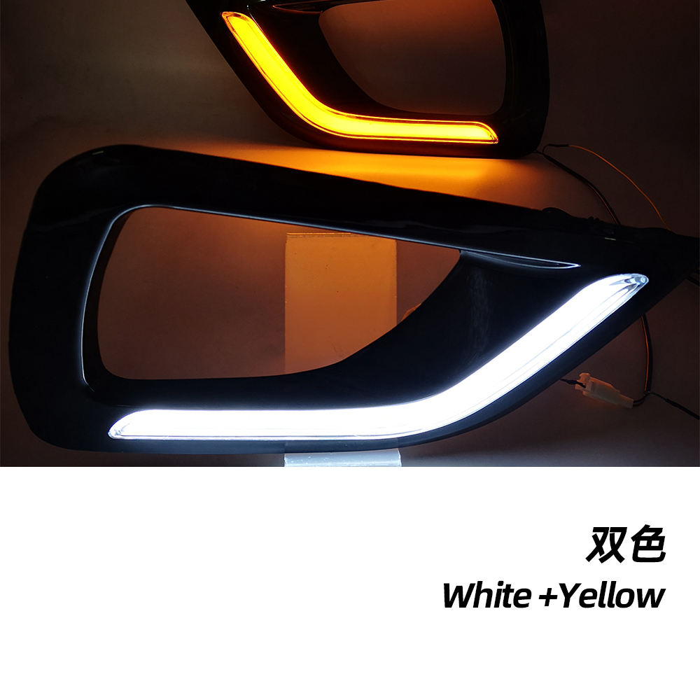 Светодиодные Дневные Ходовые Огни Drl для Nissan Navara Np300 Белого Цвета (Белый и желтый)