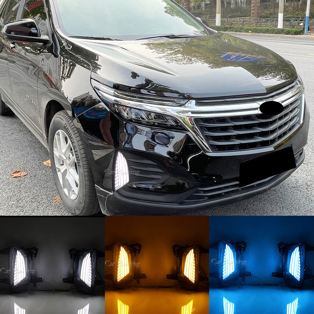 Противотуманные Фары Chevrolet Equinox Белого Цвета с Динамическим Желтым Поворотником