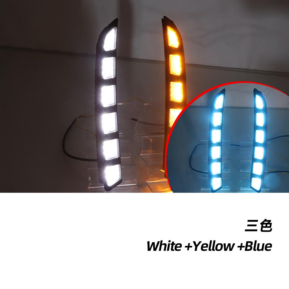 Дневные Ходовые Огни Hyundai Tucson Led Drl Белый Абс + Светодиод (Белый желтый синий)