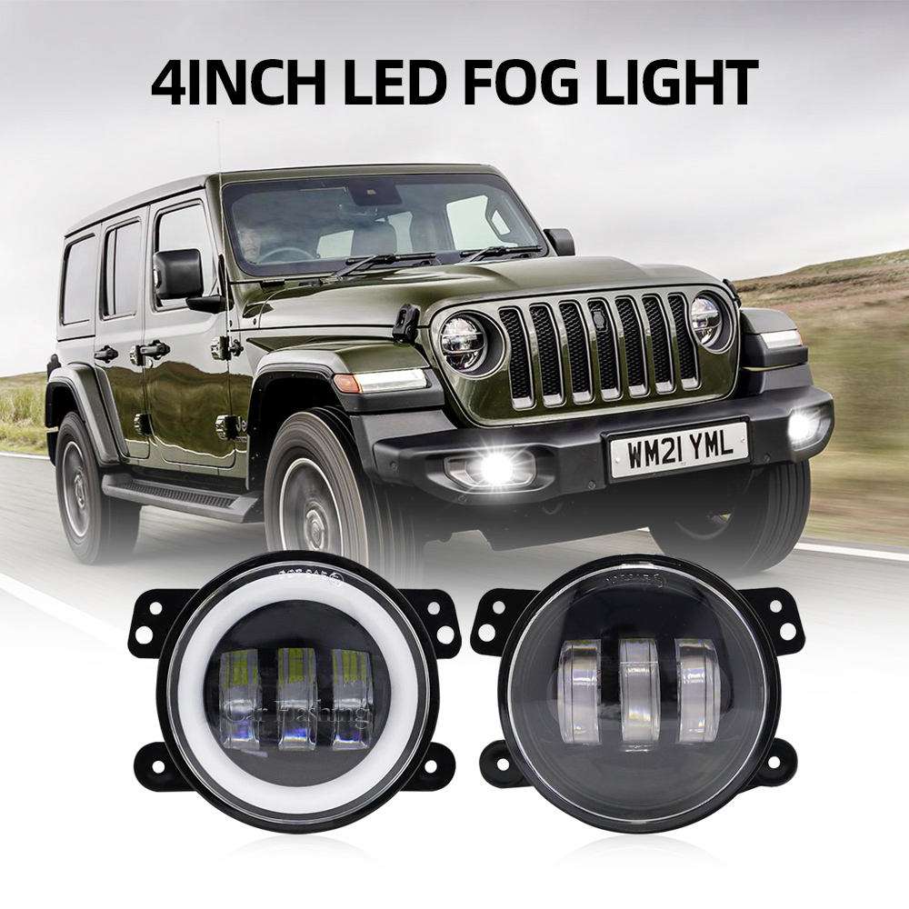 Противотуманные Фары для Jeep Wrangler и Dodge, Белый Drl, Янтарный Поворотник