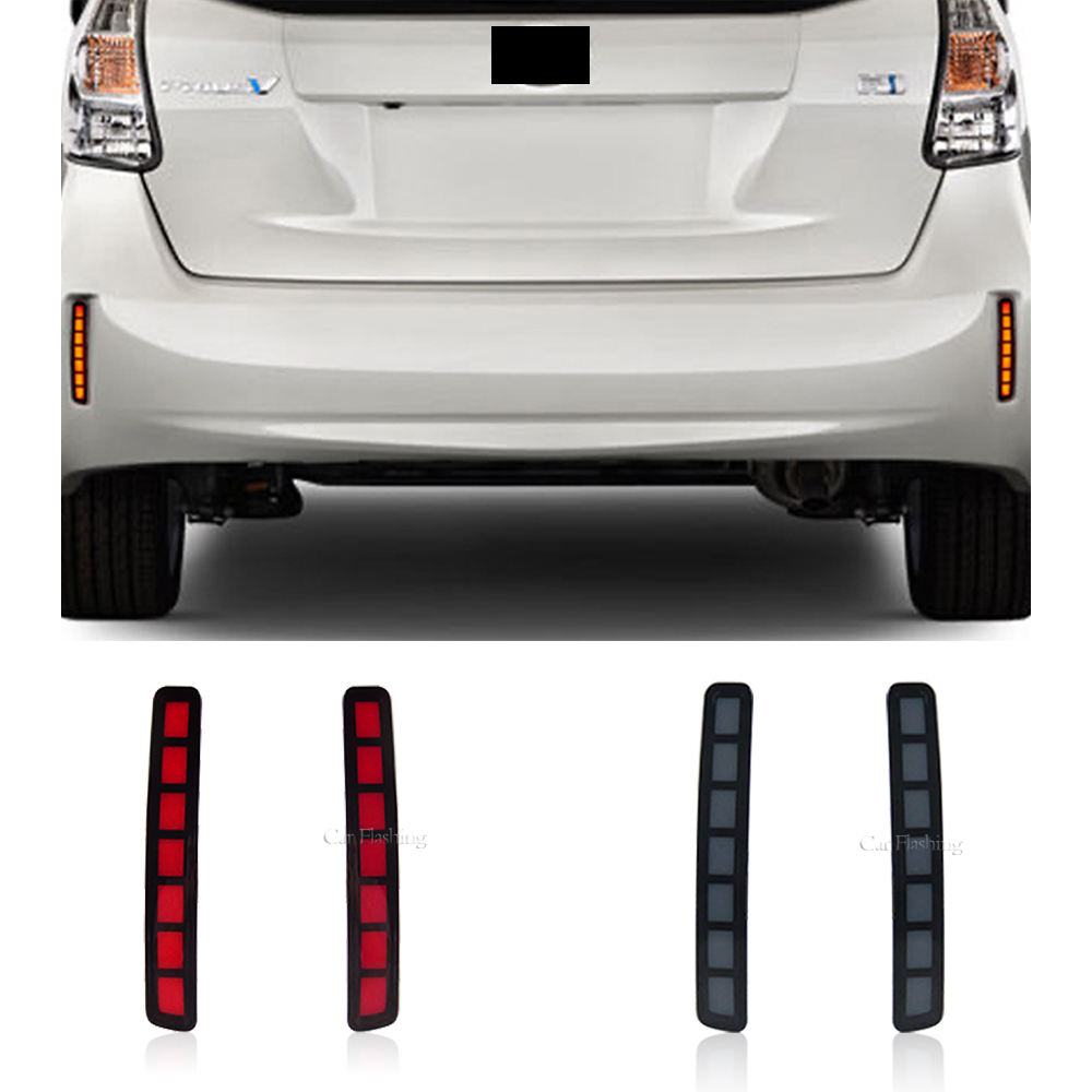 Светодиодный Отражатель Заднего Бампера Toyota Красного Цвета